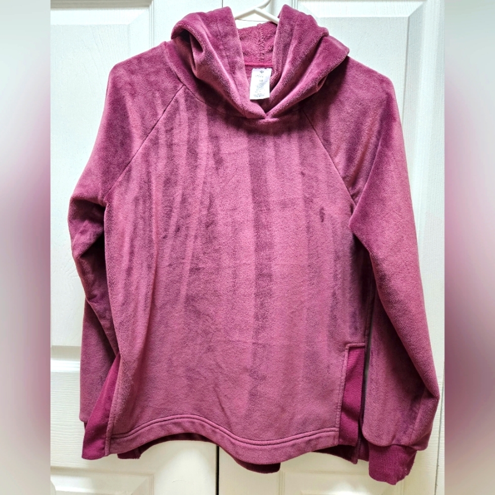 Members Mark Pullover Hoodie Cozy Plush Relaxed Fit Rib Trim Side Split Hem XS
